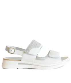 Waldlaufer Pretty White/Grey Leather Sandals