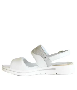 Waldlaufer Pretty White/Grey Leather Sandals