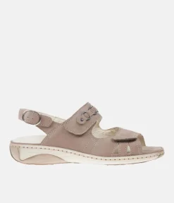 Waldlaufer Reliable Comfortable Beige Suede Sandals