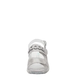 Waldlaufer Reliable Comfortable Grey Sparkle Sandals