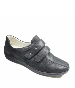 Waldlaufer Smart Black Comfort Walking Shoe