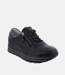 Waldlaufer Sporty Black Sneakers