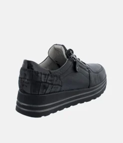 Waldlaufer Sporty Black Sneakers