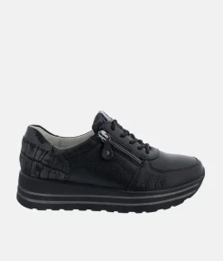 Waldlaufer Sporty Black Sneakers