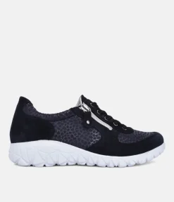 Waldlaufer Sporty Navy Blue Trainers