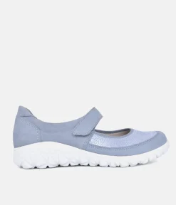 Waldlaufer Sporty Sky Blue Mary Jane Style Shoes