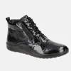 Waldlaufer Stylish Black Patent Ankle Boots