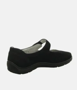 Waldlaufer Stylish Black Suede Mary Jane Shoes