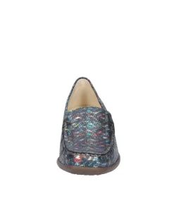 Waldlaufer Stylish Blue Multi Slip On Shoes