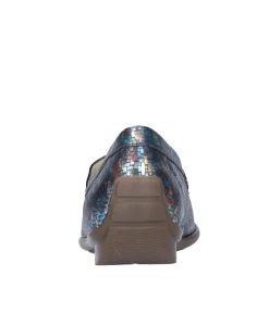 Waldlaufer Stylish Blue Multi Slip On Shoes