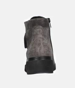 Waldlaufer Stylish Grey Wedge Ankle Boot