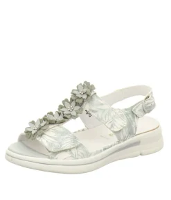 Waldlaufer Stylish Mint Floral Wide Fit Sandal