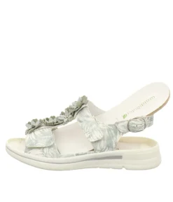 Waldlaufer Stylish Mint Floral Wide Fit Sandal