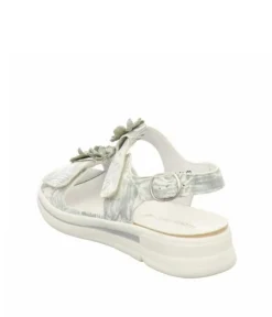 Waldlaufer Stylish Mint Floral Wide Fit Sandal