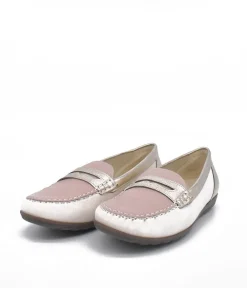 Waldlaufer Stylish Pink Combi Leather Loafers