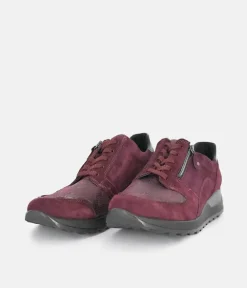 Waldläufer Fashionable Burgundy Combi Trainers