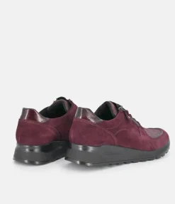 Waldläufer Fashionable Burgundy Combi Trainers