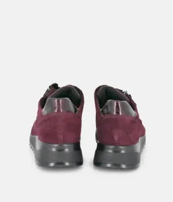 Waldläufer Fashionable Burgundy Combi Trainers