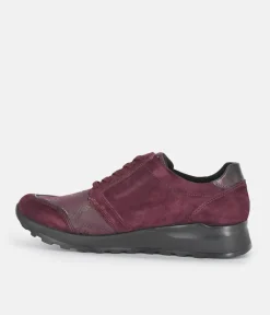 Waldläufer Fashionable Burgundy Combi Trainers