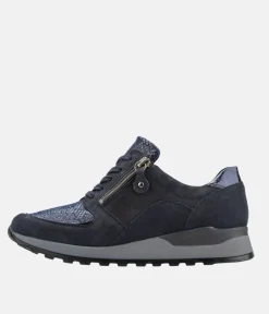 Waldläufer Versatile Navy Leather Trainers